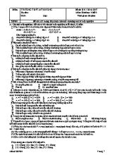 Đề thi học kì I Sinh học lớp 9 (Có đáp án) - Mã đề SI0901 - Năm học 2016-2017 - Trường THCS Mỹ Hương